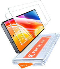TORRAS 12FT Military-Grade Shatterproof for Samsung Galaxy S25 Ultra Screen Protector, 9H+ Aerospace Tempered Glass＆ One-Pull Installation, Fingerprint Full Coverage Fit Bubble Free 6.8″ GlassGo X