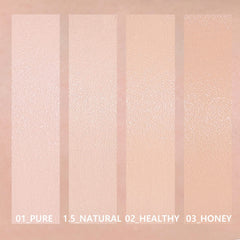 Amuse SEOUL DEW POWER VEGAN CUSHION 02 HEALTHY | beige | Dewy, glow, long-lasting, double coverage, clean beauty, lightweight, natural look, foundation for sensitive skin, hydrating cushion