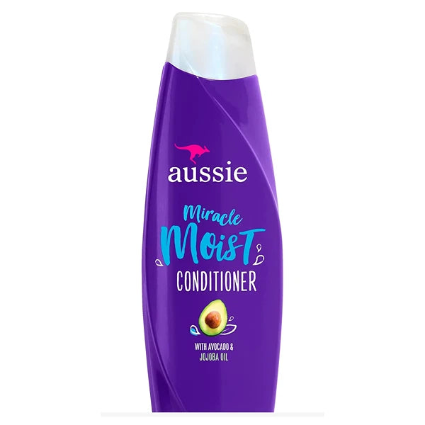Aussie ParabenFree Miracle Moist Conditioner w Avocado Jojoba Oil For Dry Hair, Citrus, 12.1 Fl Oz