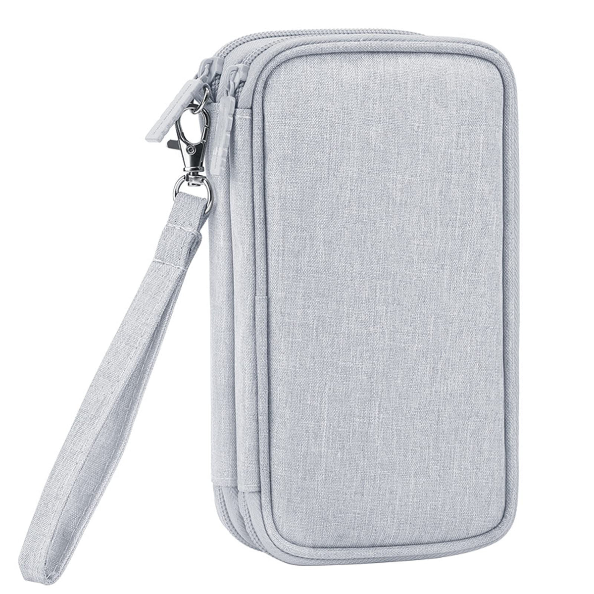 VOL USB Flash Drive Case, Portable Waterproof Electronic Accessories Bag for USB Flash Drives, SD Cards,Earphone and Other Small Accessories 6.30 x 3.54 x 1.77 Inch,Black (Grey)