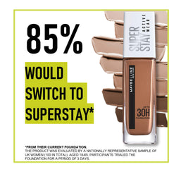 Maybelline New York Foundation, Superstay Active Wear 30 Hour Long-Lasting Liquid Foundation, Lightweight Feel, Water, Sweat and Transfer Resistant, 30 ml, Shade: 21, Nude Beige