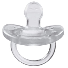 Chicco PhysioForma 100% Soft Silicone One Piece Pacifier for Babies 6-16m, Clear, Orthodontic Nipple, BPA-Free, 2-Count in Sterilizing Case