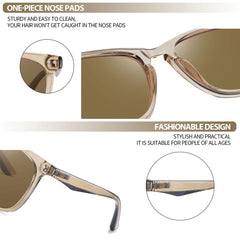 Joopin Polarized Sunglasses for Women UV Protection Classic Square Vintage Shades of Men Driving Fishing Traveling Lightweight Glasses