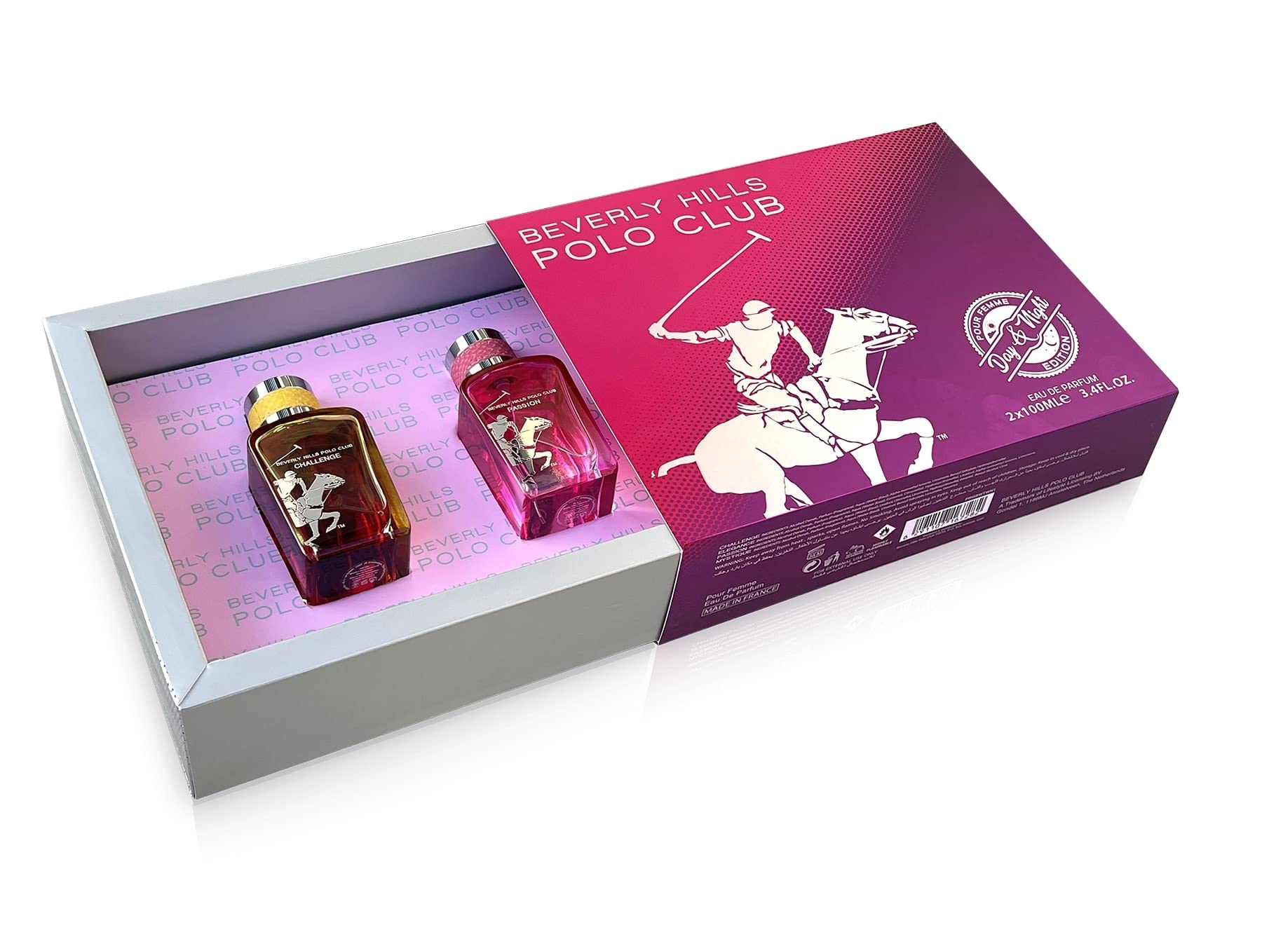 Beverly Hills Polo Club Prestige Pour Femme Eud De Parfum Twin Pack, Gift Set, for Womens 2 x 100ml