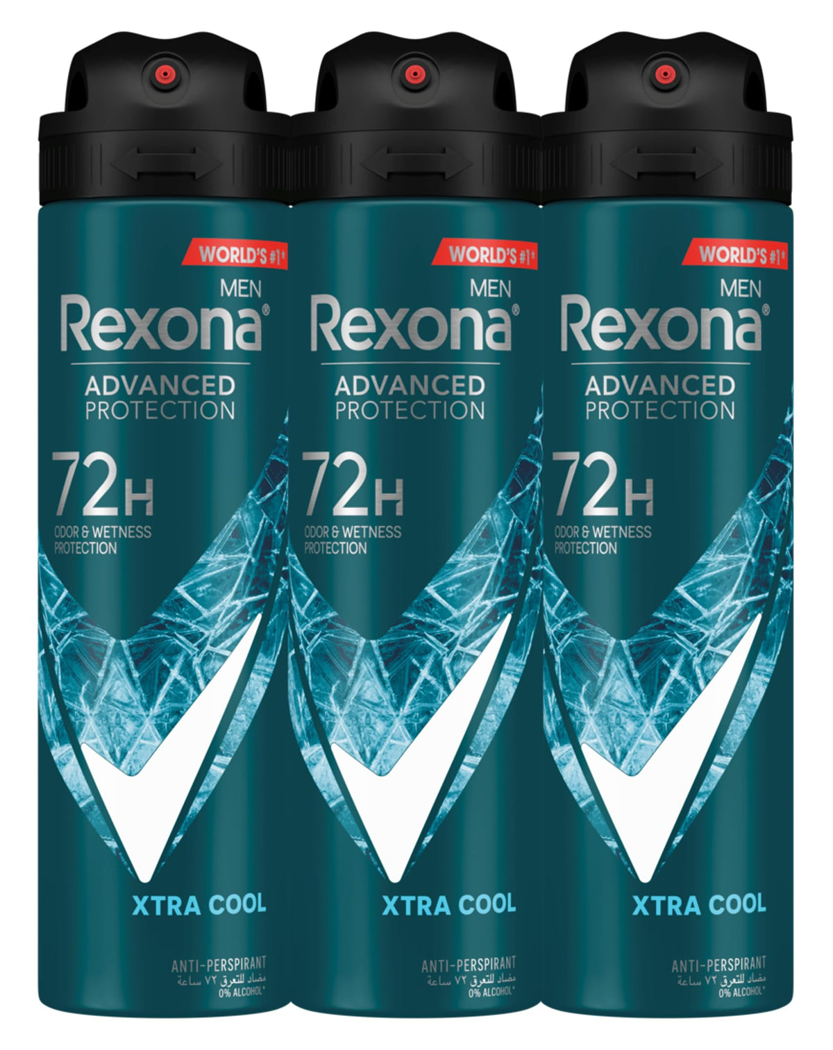 Rexona Antiperspirant Xtra Cool Deodorant Spray for Men, 150 ml, Pack of 3