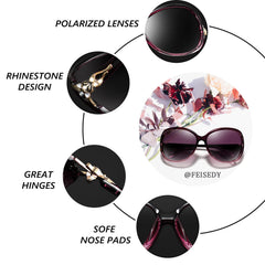 FEISEDY Women Oversized Polarized Sunglasses Ladies Large Shades Classic Fox Sunglasses B2730