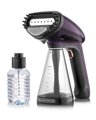 Black & Decker Portable Garment Steamer With Universal Bottle Adaptor 1500W - Dark Purple