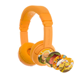 BuddyPhones ONANOFF Play+, Wireless Bluetooth Volume-Limiting Kids Headphones, 20-Hours Battery Life, 3 Volume Settings, Sun Yellow, BT-BP-PLAYP-YELLOW, Standard