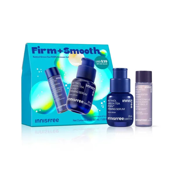 Innisfree Green Tea Retinol PDRN Firm + Smooth Skin Care Set
