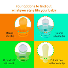Love Noobs Pacifiers 0-6 Months, Baby Pacifier Starter Kit, Newborn Silicone Binky, Natural Rubber Pacifier 0-3 Months, Orthodontic Pacifier, Teething Pacifiers Soothers, 4 Pack, Baby Registry Gift