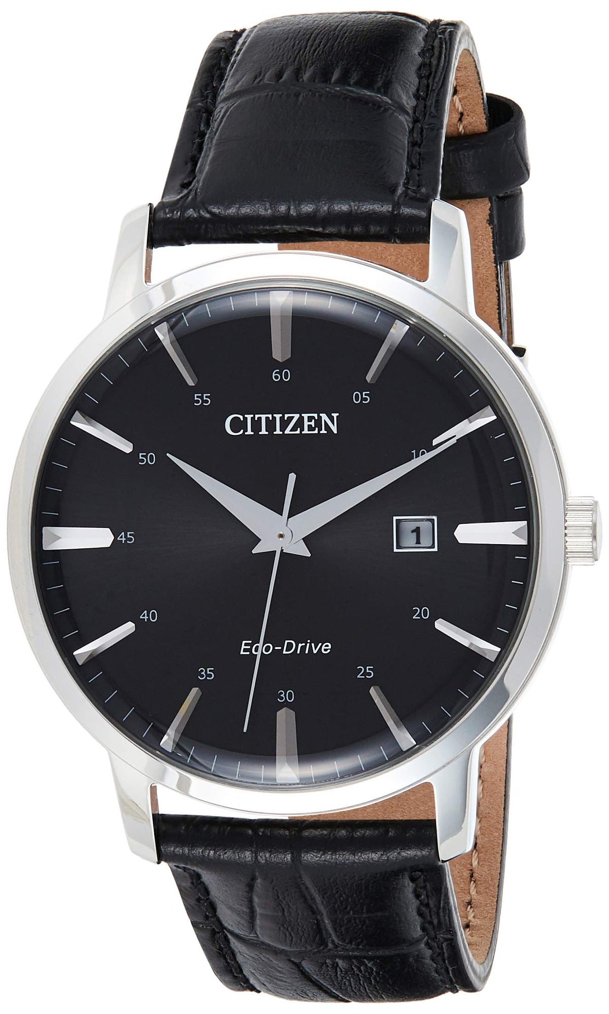 CITIZEN Mens Solar Powered Watch, Analog Display and Leather Strap - BM7460-11E