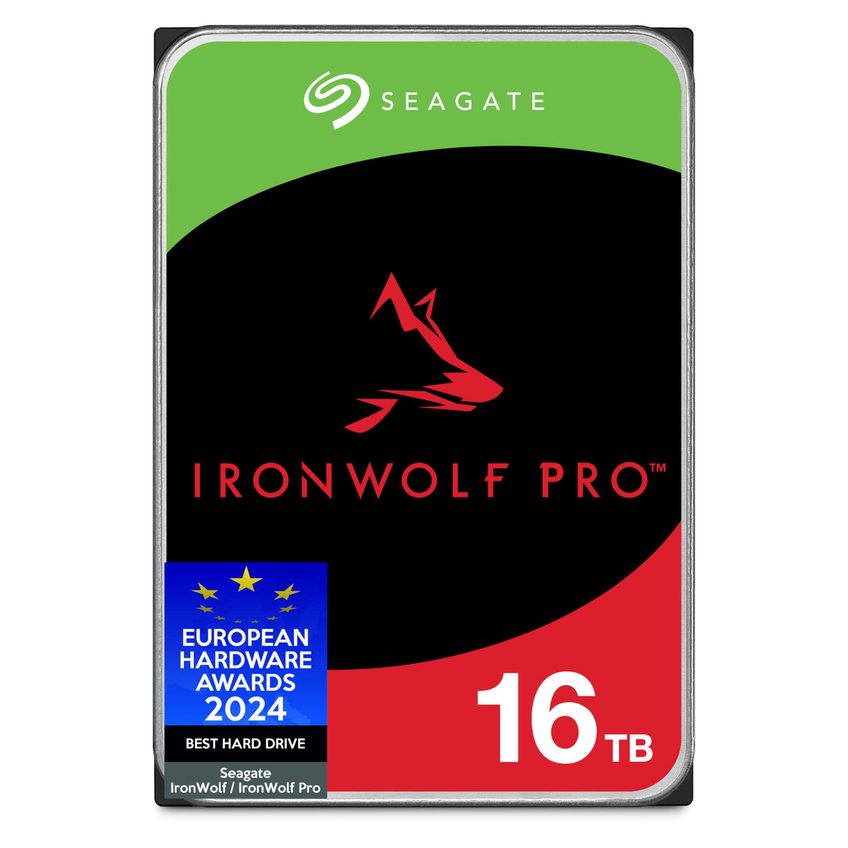 Seagate IronWolf, Pro 16TB, Enterprise Internal NAS HDD – CMR 3.5 Inch, SATA 6GB/s, 7,200 RPM, 256 MB Cache for RAID NAS - Frustration Free Packaging (ST16000NTZ01)