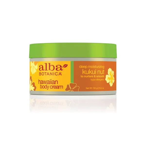 Alba Botanica Kukui Nut Body Cream, 6.5 Oz Bottle (Pack of 2)