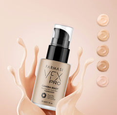 FARMASi Vfx Pro Foundation, Full Coverage Liquid Cream, Lightweight Long Lasting Coverage, Breathable Skin Moisturizer with Color True Matte Blending, Face Makeup, 1 fl. oz / 30 ml