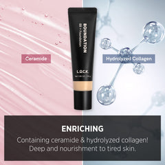 L.O.C.K. Color Good Boundation [02 Light Beige] B.B Cream + Foundation, Medium Coverage Net. 1.05 fl.oz. / 30g, Made in Korea