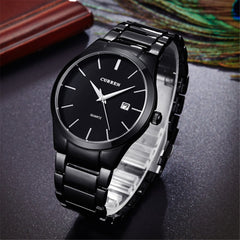 CURREN Mens Watches, Fashion Simple Waterproof Quartz Analog Watch Business Classic Dress Wrist Watch Black, BLACK, Analog Watch,Quartz Movement