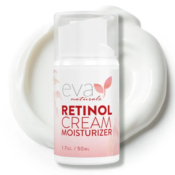 Eva Naturals Anti-Aging Retinol Cream For Face - Anti-wrinkle Retinol-Complex Moisturizer Day & Night Cream w/Hyaluronic Acid & Vitamin E For Women & Men - Reduce Fine Lines & Dark Spots - 1.7 Fl Oz