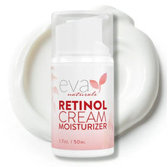 Eva Naturals Anti-Aging Retinol Cream For Face - Anti-wrinkle Retinol-Complex Moisturizer Day & Night Cream w/Hyaluronic Acid & Vitamin E For Women & Men - Reduce Fine Lines & Dark Spots - 1.7 Fl Oz