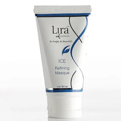 Lira Clinical ICE Refining Masque  Acne & Oil Control Kaolin Clay Mask with Niacinamide & Salicylic Acid  Calm Skin & Refine Pores with Collagen Peptides & Plant Stem Cells 2 fl oz