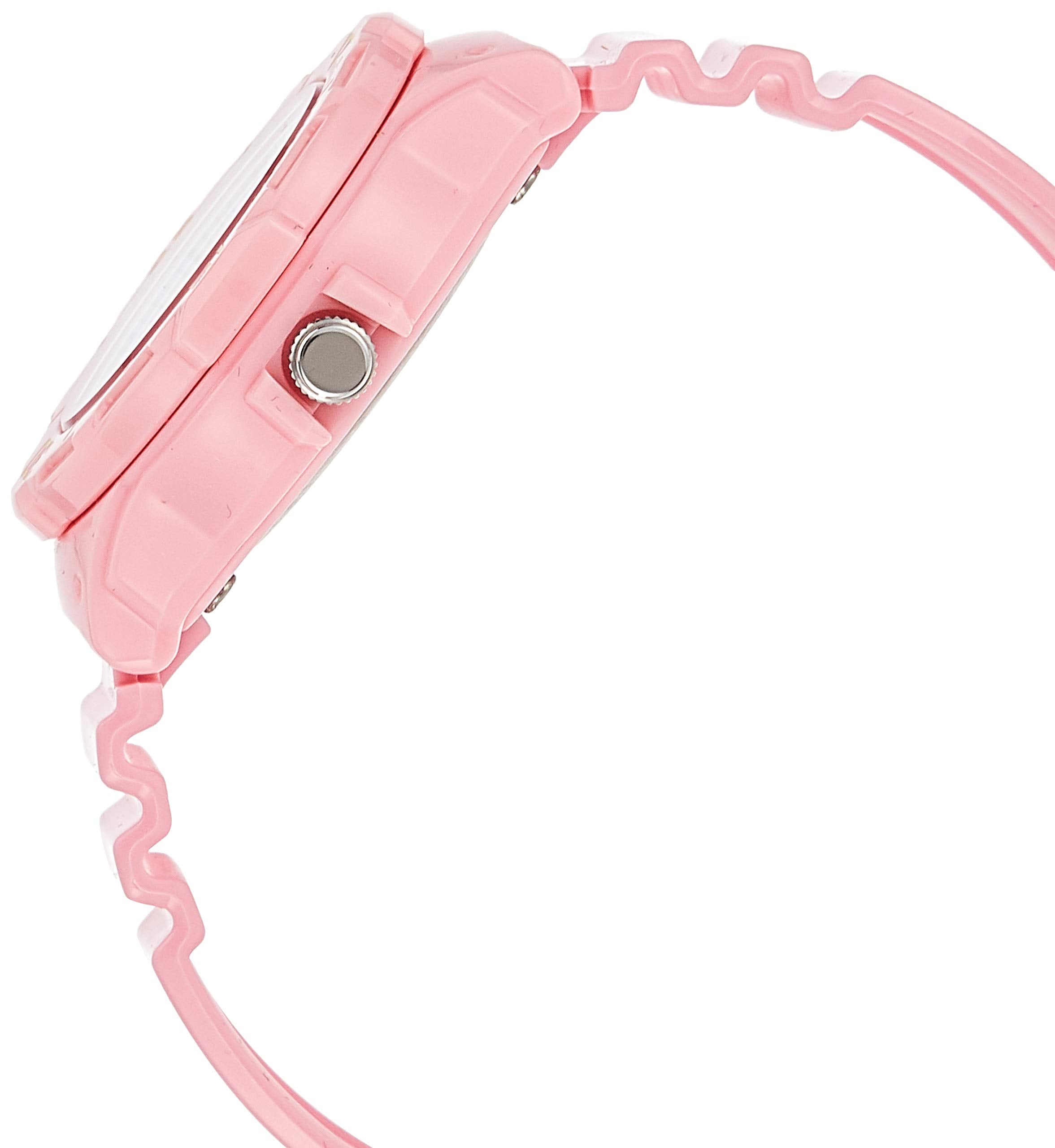 Casio Womens Quartz Watch, Analog Display and Resin Strap Pink/White