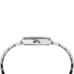 Timex Women's Dress Analog 21mm Bracelet Watch - Silver-Tone/Black