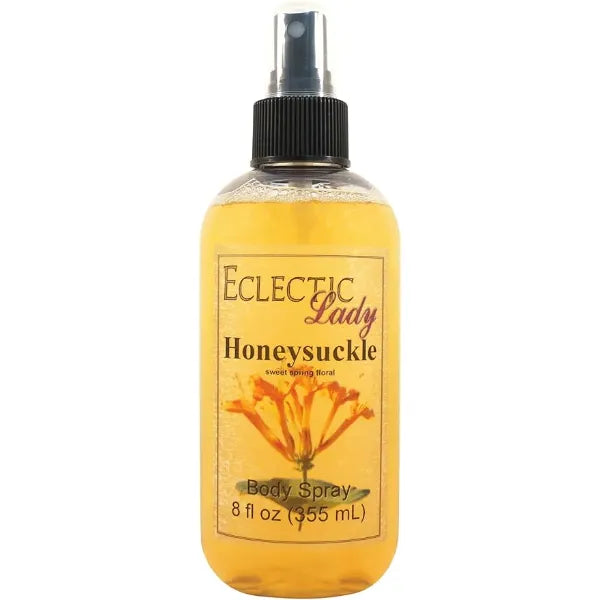 Eclectic Lady Honeysuckle Body Spray, Double Strength, 8 ounces, Body Mist for Women with Clean, Light & Gentle Fragrance, Cologne with Soft, Subtle Aroma For Daily Use