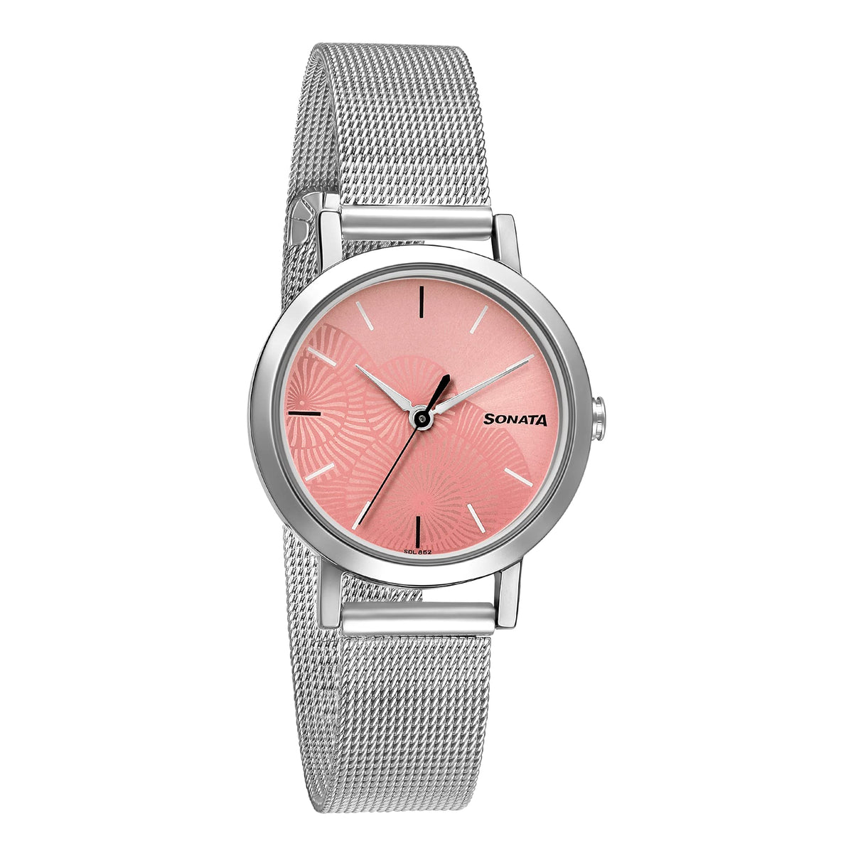 Sonata Pink Dial Analog Watch for Women-NR8174SM02