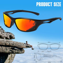 Joopin Polarized Sports Sunglasses for Men Women Driving Cycling Running Fishing Glasses UV400 Protection Wrap Around Shades Lenses