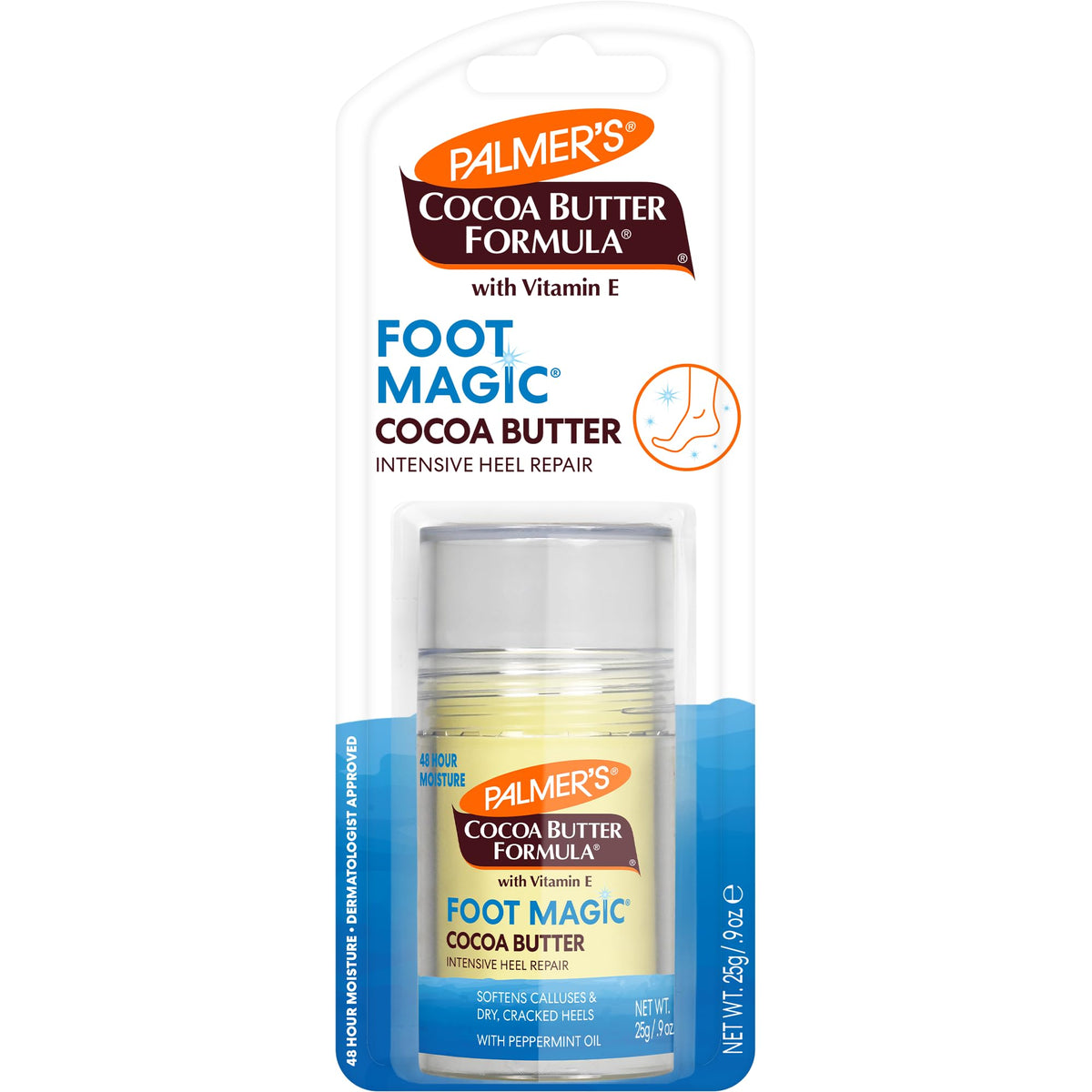 Palmer's Cocoa Butter Formula Heel Repair Stick-Vitamin E-Softens & Smoothes Dry,Cracked Heels and Feet-With Peppermint Oil-Paraben, Sulphate,Dyes, Mineral Oil-25g