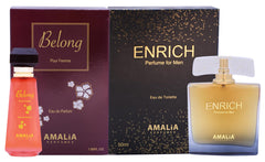 Amalia Eid Sale Fragrance Duo - Belong EDP Femme 50ml & Enrich EDT Homme 50ml