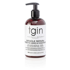 tgin Miracle RepaiRx Protective Leave In Conditioner for Curly, Coily, Wavy Hair includes Biotin, Black Castor Oil, Repairs, Restores Damaged, Color-Treated Hair, 13 oz