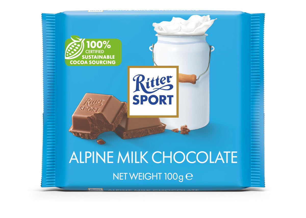 Ritter Sport Alpine Milk Chocolate Bar - 100g