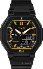Timex UFC Men's Colossus 45mm Watch - Black/Gold-Tone