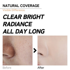 VINNE Korean Cushion Foundation, Lightweight, Essence Makeup Natural and Dewy Finish, 12-Hour Lasting Effect, 0.42 Oz- #21 Light Beige (Refill Not Included)