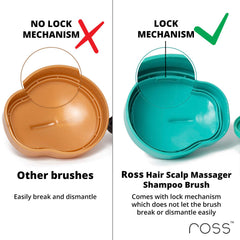 Ross Hair Scalp Massager Shampoo Brush with Soft Silicone Bristles for Manual Head Massager, Green