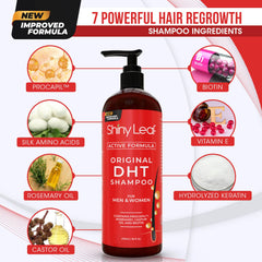 DHT Blocker Shampoo for Hair Loss, for Men & Women, Active Formula, Natural DHT Blocking Shampoo for Hair Growth, Reduce Shedding, For Thinning Hair, Hair Fall and Hair Loss Treatment Shampoo 16 fl.oz