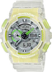 G-Shock Watch for Men, Quartz Movement, Analog-Digital Display, Clear Resin Strap (GA-110LS-7A)