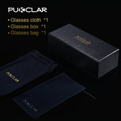 PUKCLAR Mens Driving Sunglasses Polarized Sports Sunglasses Al-Mg Metal Frame Cycling Fishing Golf Goggles