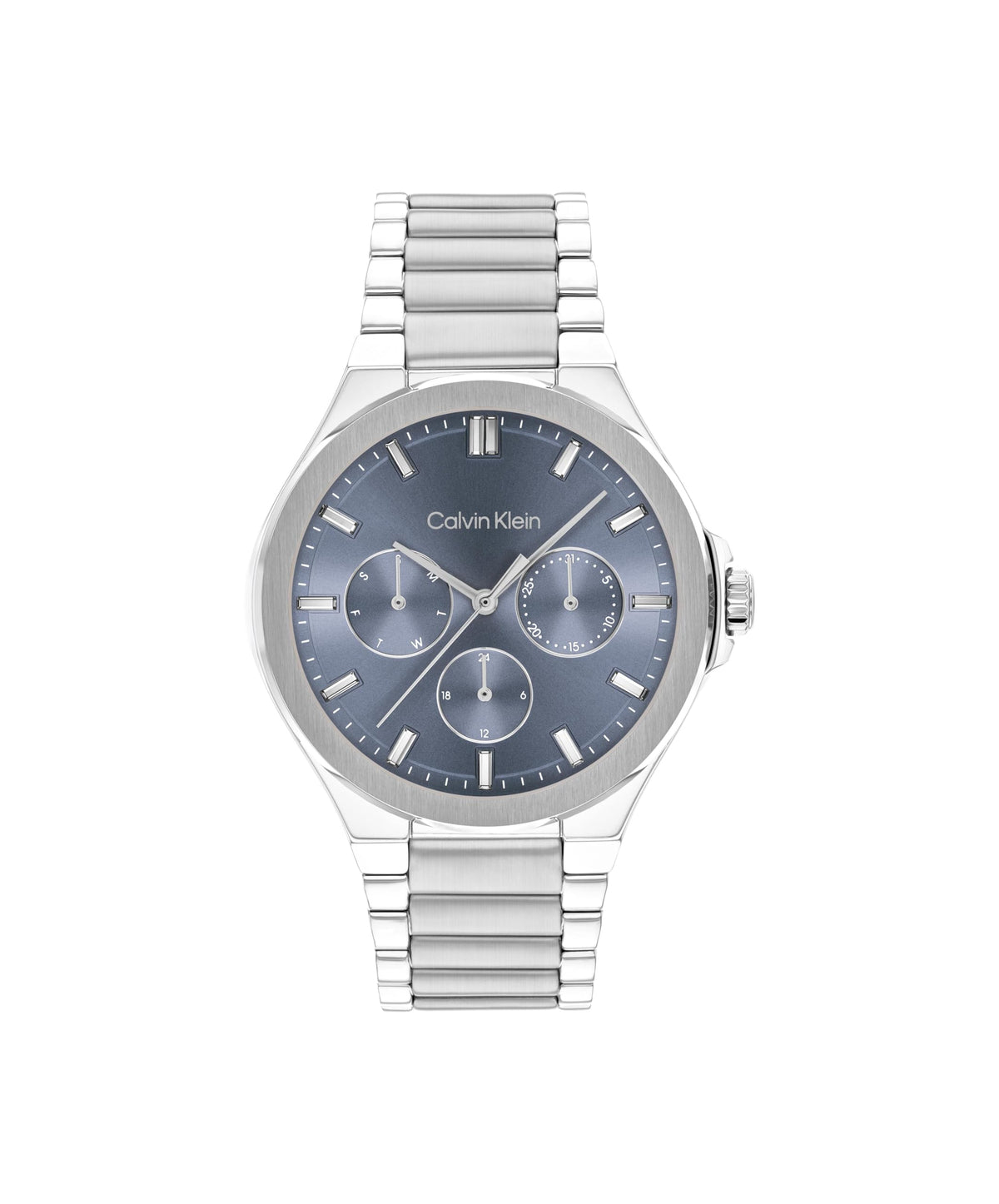 CALVIN KLEIN WOMEN'S BLUE DIAL STAINLESS STEEL BRACELET WATCH - 25100051