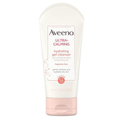 Aveeno Ultra-Calming Hydrating Gel Facial Cleanser with Calming Feverfew & Nourishing Oat, Hypoallergenic, Fragrance-Free & Non-Comedogenic, Unscented, 5 Ounce (Pack of 1