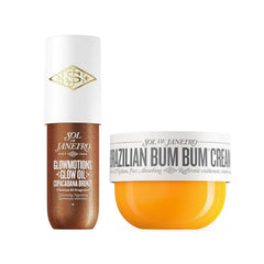 Sol de Janeiro Glow & Go Bronze Bundle | Brazilian Bum Bum Cream 8.1 fl oz. + Copacabana Bronze Glowmotions Glow Oil 2.5 fl oz