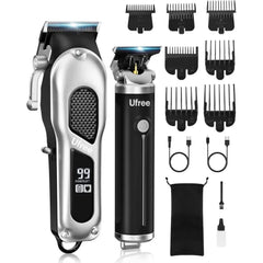 Ufree Professional Cordless Clippers and Trimmers Set for Men for Hair Cutting, Beard Trimmer, Barber Clippers, Rechargeable Electric Shaver