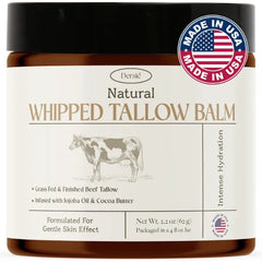 Dersie Beef Tallow for Skin: 100% Grass-Fed Whipped Tallow Balm for Deep Hydration & Soothing – Suitable for Dry, Sensitive & Mature Skin, Safe for Kids & Babies