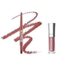 Buxom Mini Full On Plumping Lip Polish in Dolly + Power Line Plumping Lip Liner in Hush Hush Henna