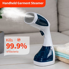 TDOO 1500-Watt Steamer for Clothes, Portable Handheld Garment Steamer, 15s Heating, Lockout and Auto Shutoff Iron 200ml，2-in-1 Fabric Wrinkle Remover Home Travel, Detachable Water Tank (BLUE 1)