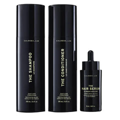 Caldera + Lab The Hair Care System | Men’s Bundle for Healthier, Fuller Hair, Scalp-Focused & Sulfate-Free – Shampoo, Conditioner & Serum Set, Dermatologically Tested
