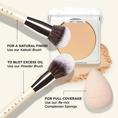 HALEYS Re-cover Matte Weightless Powder Foundation (2.15), Buildable, Medium to Full Coverage, Oil-Control, All-day Comfort Wear, Longwear, Nourishing, V + CF