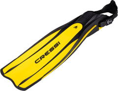 Cressi Pro Light Premium Scuba Diving Heel Fins - Black/Yellow