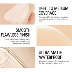 CVB F-706 HD Mousse Foundation SPF 20 Oil-Free, Flawless Blending Long-Lasting Feather-Light Stay Liquid Face Makeup (01 White Ivory, 30ml)