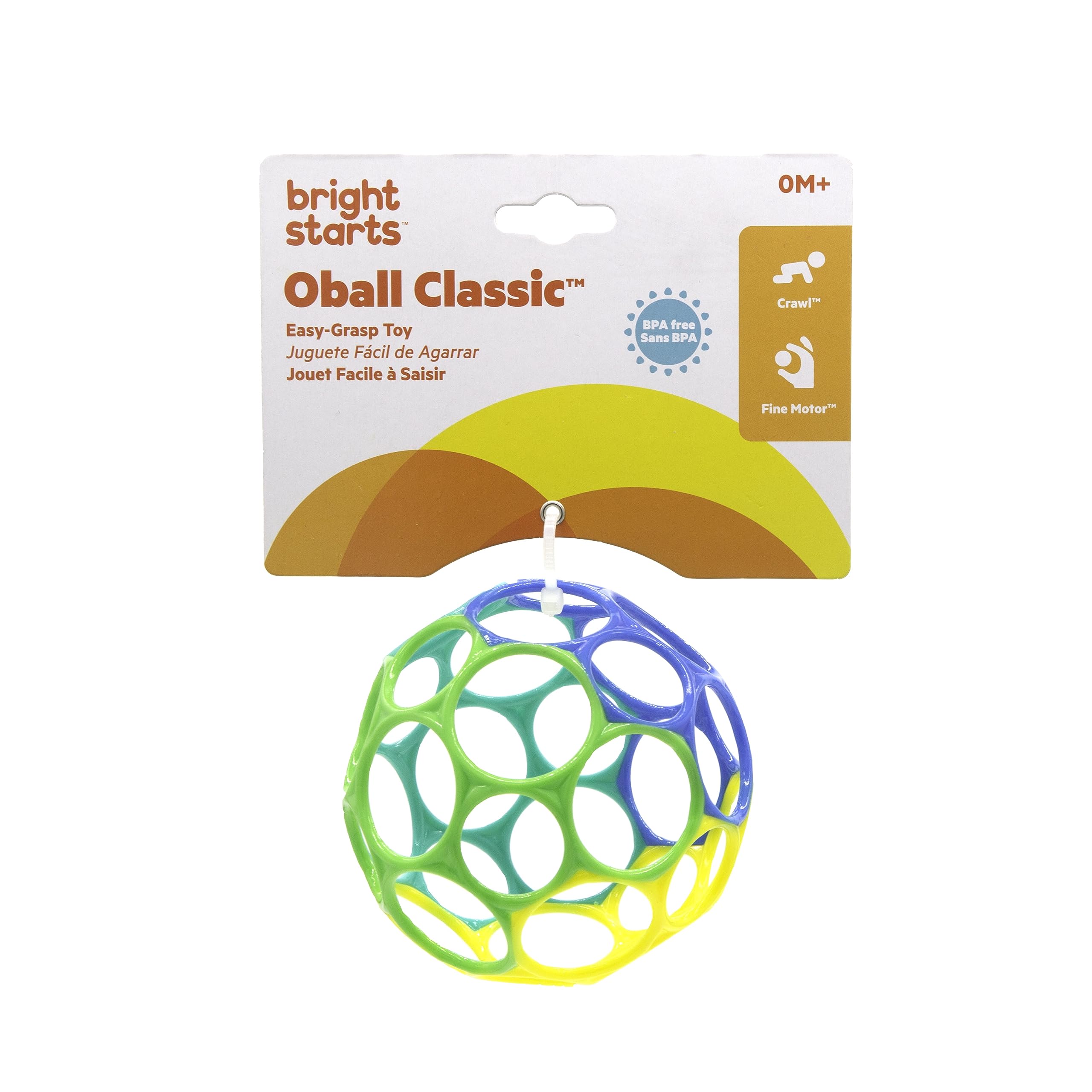 Bright Starts Oball Classic™ Easy-Grasp Toy - Blue/Green, Piece of 1